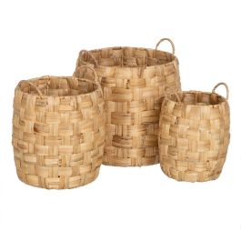 Juego de Cestos Beige Fibra natural 37 x 37 x 40 cm (3 Unidades)