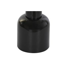 DKD Home Decor Mesita Auxiliar Moderno Transparente Negro Cristal y Hierro 41 x 57 x 41 cm