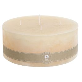 DKD Home Decor Vela Basicos de Cera Crema, 5 Mechas, 80 Horas, 4400 gr, 25 x 25 x 10 cm