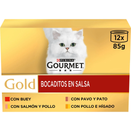 Purina Gourmet Gold Multi Bocaditos Salsa Surtido para Gatos, 12 Sobres de 85g Precio: 10.7900001. SKU: B1K7PVDVLM