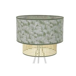 DKD Home Decor Lámpara de Pie Colonial Palmeras Verde Blanco 40x129x40cm Poliéster Metal E27, Desmontable, 50W
