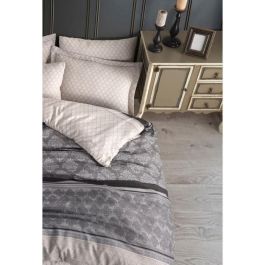 Juego de Cama ASI8683342640015 - 1 Funda Nórdica 220x240 cm + 2 Fundas de Almohada 60x60 cm - Algodón/Poliéster Gris