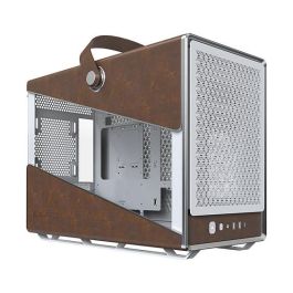 Montech Heritage TG Caja de PC Midi Tower Blanca con Imitación Piel y Ventana Lateral