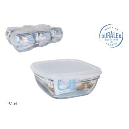 Duralex Fiambrera Freshbox cuadrada de vidrio templado con tapa transparente, 610 ml / 0.61 L, 14 x 14 x 6 cm (12 Unidades) Precio: 34.95000058. SKU: S2212750