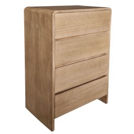 DKD Home Decor Chifonier Urban 4 cajones Paulownia Olmo Marrón 40 x 100 x 60 cm