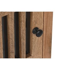 DKD Home Decor Mesita de Noche Oriental Japon India 40 x 65 x 50 cm Mango Cristal Listones