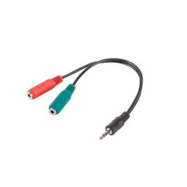 Lanberg AD-0023-BK Adaptador Minijack 3.5 mm Macho a 2 Hembras, Níquel, Negro Precio: 3.99000041. SKU: S5609273