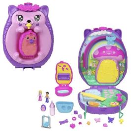 Cofre bolso mamá erizo y bebé para mini muñecas polly pocket.