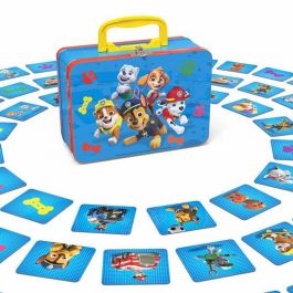 Spin Master 6066827 Juego de Memoria Patrulla Canina en Maletín Metálico de 72 Cartas, para Niños y Niñas +3 años.