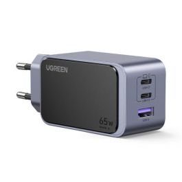 UGREEN 35042 Cargador Nexode Air 65W, 2x USB-C, 1x USB-A, Carga Rápida, Gris