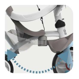 Smoby Triciclo Baby Balade Plus Azul Evolutivo con Asa Parental, Ruedas Silenciosas y Parasol 360°