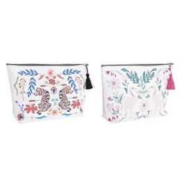 Neceser DKD Home Decor Beige Blanco Multicolor Moderno (33 x 8 x 21 cm) (2 Unidades) Precio: 5.59000035. SKU: B1JJK58BM2