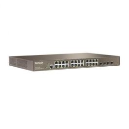 SWITCH TENDA TEG3224P - GESTIONABLE - 8 PUERTOS 10/100/1000 (DATOS/POE) - 4 PUERTOS SFP - ENLACE IP+MAC+PORT+VLAN - POTENCIA TOTAL POE 370W