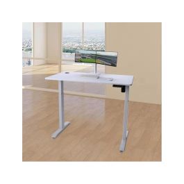 Mesa de Escritorio Urban Factory EED25UF Blanco Acero Inoxidable 118 x 60 cm