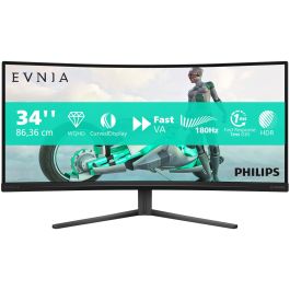 Philips Evnia 34M2C3500L Monitor Curvo 34 WQHD 180 Hz 0,5 ms HDR HDMI/DP Negro para PC