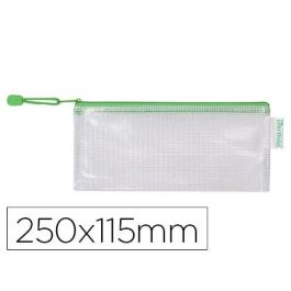 Bolsa Multiusos Tarifold Pvc 250x115 mm Apertura Superior Con Cremallera Portaboligrafo Y Correa Color Verde 8 unidades