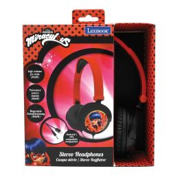 LEXIBOOK Auriculares estéreo plegables Prodigiosa Ladybug con volumen seguro limitado para niños 85 dB