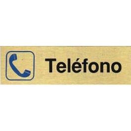 Placa Aluminio Oro 150X45 ''Telefono'' Duver Precio: 3.69000027. SKU: B19PEZ2EF3