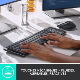 Logitech MX Teclado Mecánico Inalámbrico Rendimiento Retroiluminado Grafito