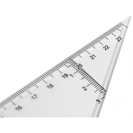 Liderpapel Cartabón 25 cm Plástico Cristal Transparente Biselado Graduado