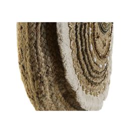 Bolso Mediterraneo DKD Home Decor Natural Negro 12 x 36 x 36 cm (2 Unidades) Bolso Mediterraneo DKD Home Decor Natural Negro 12 x 36 x 36 cm (2 Unidades)