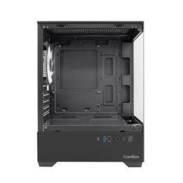Coolbox GM200 Vision Lite Caja PC Gaming Compacta de Cristal Templado y Acero para Placas M-ATX/ITX