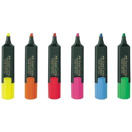 Rotulador Faber Castell Fluorescente Textliner 48 Verde 10 unidades