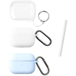 4smarts Omega Funda Set para Apple AirPods Pro 2 / AirPods 3 - 3 piezas: Blanco y Azul Claro Precio: 38.95000043. SKU: B1FZF896ZA