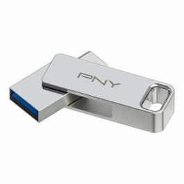 PNY DUO LINK Unidad Flash USB 128 GB Dual USB-A y USB-C 3.2 Gen 1 Giratoria - 200 MB/s Acero Inoxidable PNY DUO LINK Unidad Flash USB 128 GB Dual USB-A y USB-C 3.2 Gen 1 Giratoria - 200 MB/s Acero Inoxidable