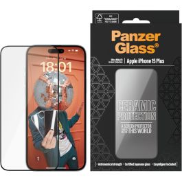 PanzerGlass Ceramic Protection f. iPhone 15 Plus Ultra-Wide F. Vidrio Templado Resistente a Rayones y Golpes