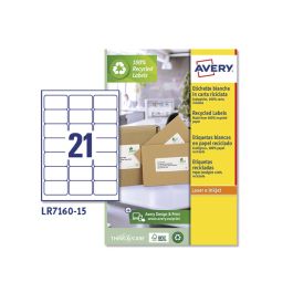 Etiqueta Adhesiva Avery Blanca Permanente Reciclada 100% Laser 63,5x38,1 mm Caja De 315 Unidades