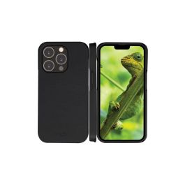 dbramante1928 Funda Cartera 2 en 1 Lynge para iPhone 14 Pro Negra de Piel plena flor Sostenible con Soporte Desmontable