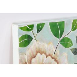 DKD Home Decor Decoracion Pared Multicolor Cristal Lienzo Flores 4 x 120 x 80 cm