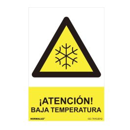 Normaluz Cartel peligro "Atención baja temperatura" PVC 0.7mm 30x40cm