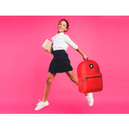 Antartik Mochila Escolar Roja 320x140x430 mm con Bolsillo Portátil 15.6" y Múltiples Bolsillos