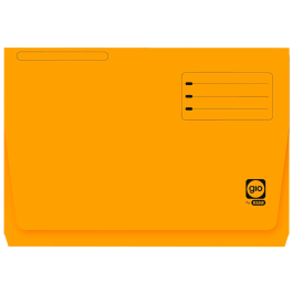 Gio Subcarpeta con Bolsa y Solapa, Amarillo Intenso, Cartulina Folio 320 gr - 25 Unidades