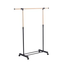 Confortime Perchero Extensible de Madera, Ajustable 88-145 x 43 x 90-160 cm para Ropa (6 Unidades)