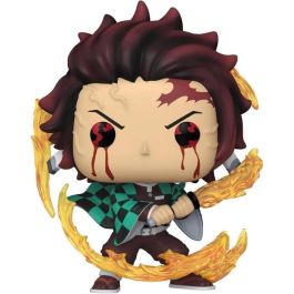 Funko Pop! 80334 Tanjiro Kamado de Demon Slayer (Kimetsu no Yaiba) ejecutando técnica Respiración Solar (Sun Breathing), aprox. 11.5cm