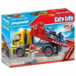 PLAYMOBIL - Grúa con quad - City Life - 2 personajes - Edad 4