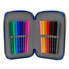 CYP BRANDS Plumier Pokemon triple estuche con 39 piezas: 16 lápices, 16 rotuladores, 2 bolígrafos, lápiz, goma, sacapuntas y regla
