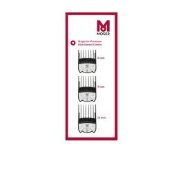 Moser Pack Peines Magnéticos Premium 6, 9 y 12 mm para máquinas de corte Moser / Wahl / Ermila Precio: 12.94999959. SKU: SBL-ART10333