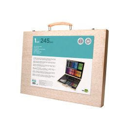 Liderpapel Estuche de Pintura 245 Piezas Maletín 49x36,6x4,5 cm