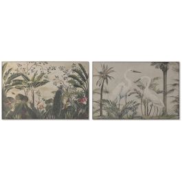 DKD Home Decor Cuadro Oriental con Garzas y Palmeras Lino Abeto Verde Beige 80 x 120 cm (2 Unidades) Precio: 56.95000036. SKU: B1KHBWZGDX