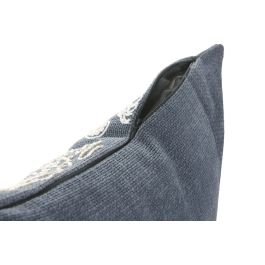 DKD Home Decor Cojin Atlantico Azul Blanco Chenilla 10 x 45 x 45 cm (2 Unidades)