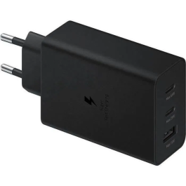 Samsung Cargador de Pared 65W Triple 2 USB-C + 1 USB Negro EP-T6530NBEGEU