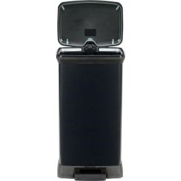 CURVER Papelera Rectangular Decobin - 50 L - Negro Carbón CURVER Papelera Rectangular Decobin - 50 L - Negro Carbón