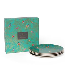 Portmeirion Set 4 Platos de Postre Sara Miller Adornado con Oro de 22 Quilates