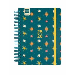 Finocam Agenda Cosmo Espiral Doble 4º 1Dp Stars 2025-2026, Diseños Variados, Con Adhesivos y Cierre de Goma Precio: 12.79000008. SKU: B129NM5ZV3