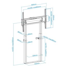 TooQ FSM01-B Soporte Suelo Pared Motorizado para TV 55-100", Regulable en Altura Eléctrico, hasta 120kg, VESA 800x600 Negro TooQ FSM01-B Soporte Suelo Pared Motorizado para TV 55-100", Regulable en Altura Eléctrico, hasta 120kg, VESA 800x600 Negro