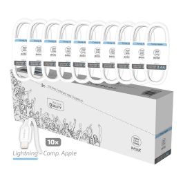 Pack 10 Cables Lightning Tech One Tech Basik TEC2952/ USB Macho - Lightning Macho/ 1m/ Blanco Precio: 26.49999946. SKU: B12DYN4RD8